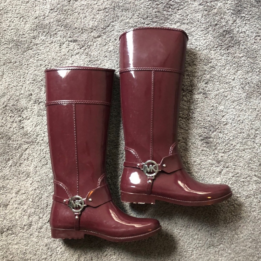 Michael Kors Maroon Rain Boots